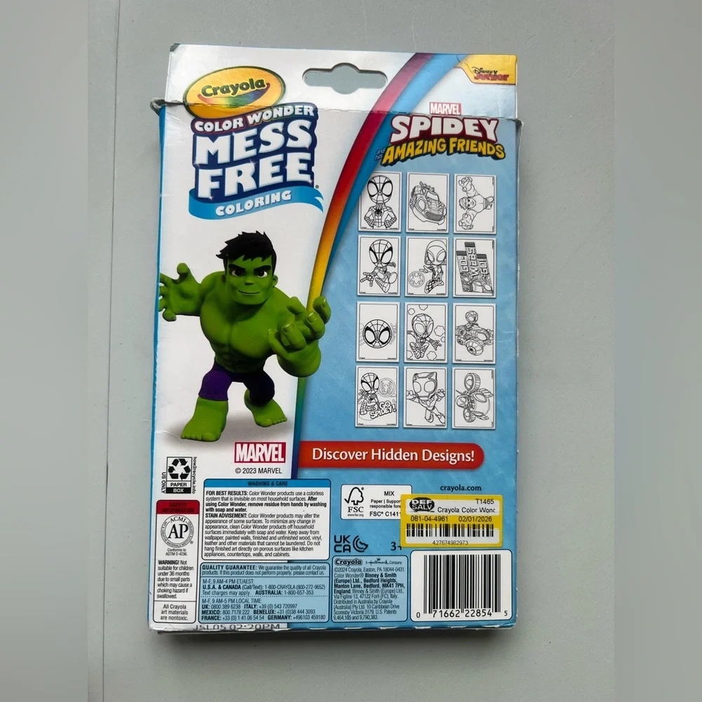 Crayola Color Wonder Spidey & His Amazing Friends Mini Box Set, Toddler Craft.